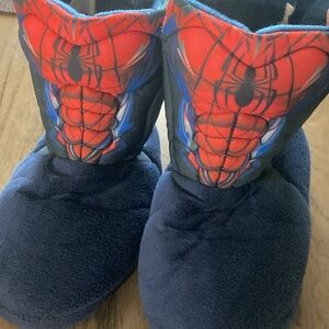 Marvel Spider-Man Kids Slippers - Navy and Red Size 9-10